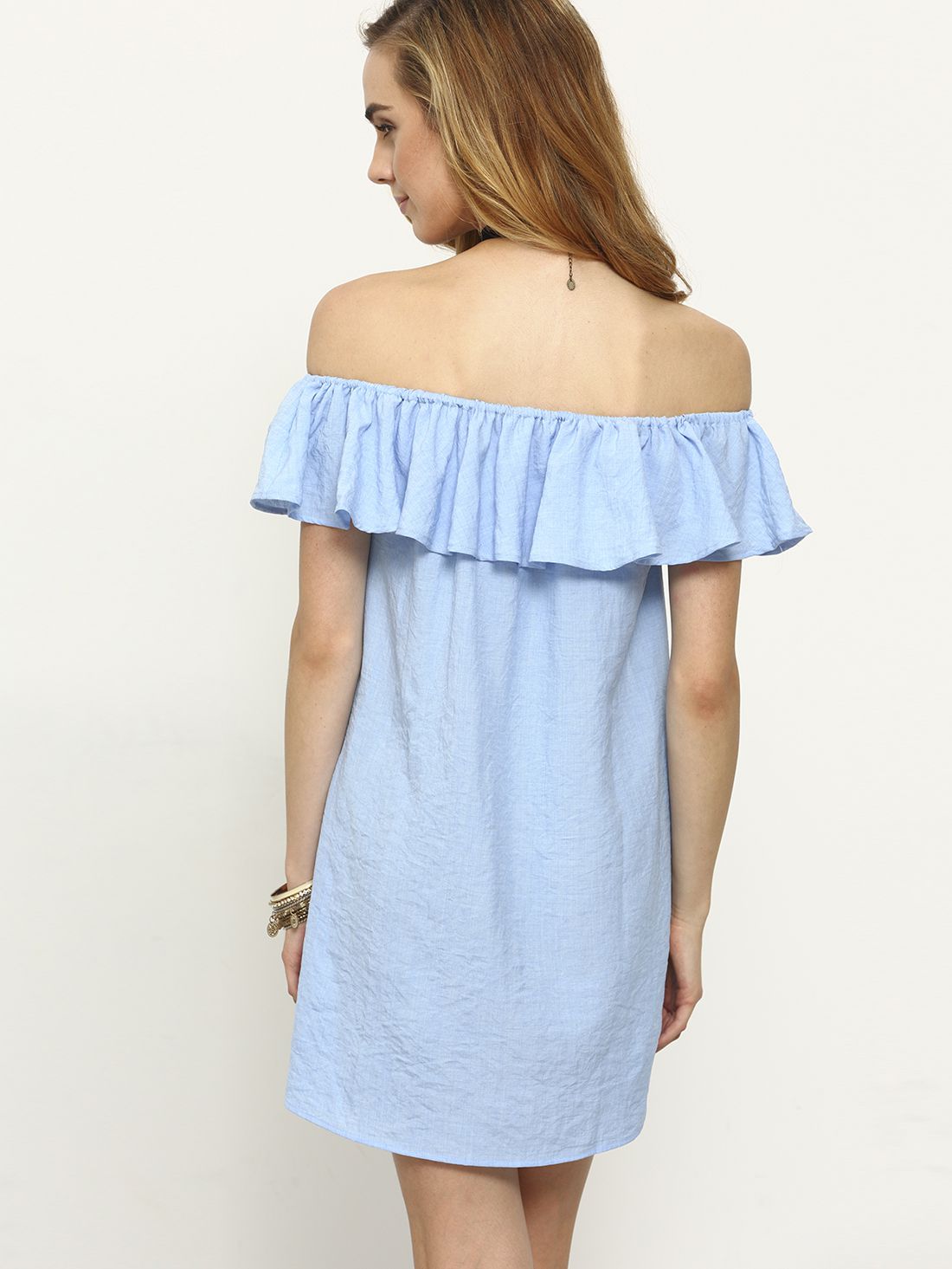 Ruffle Off-The-Shoulder Dress