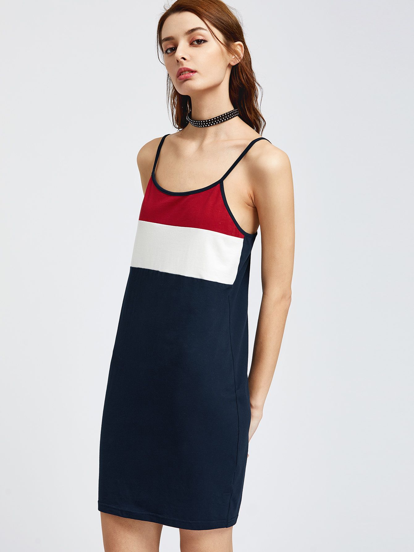 Color Block Cami Sheath Dress